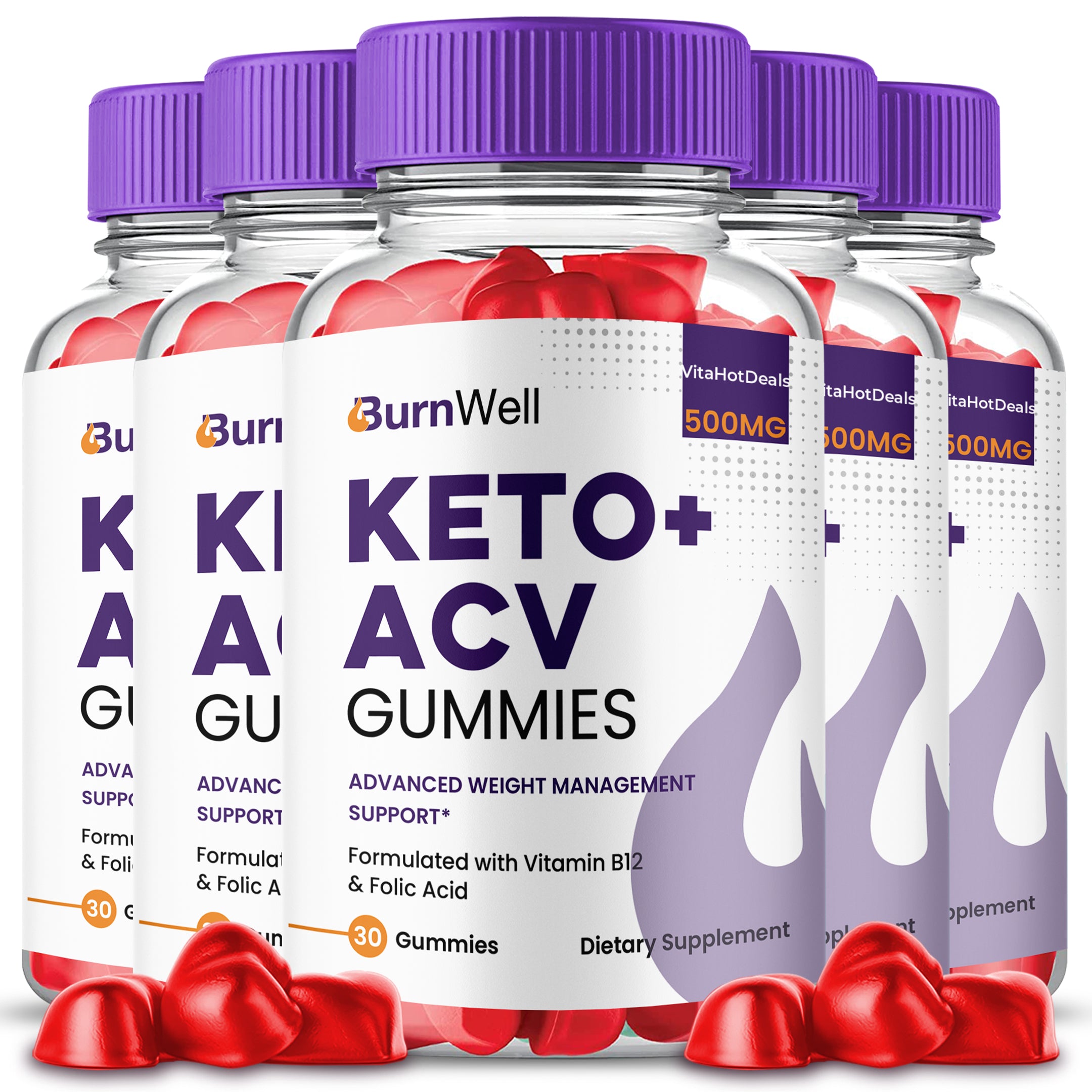 Burn Well Keto ACV Gummies (5 Pack)