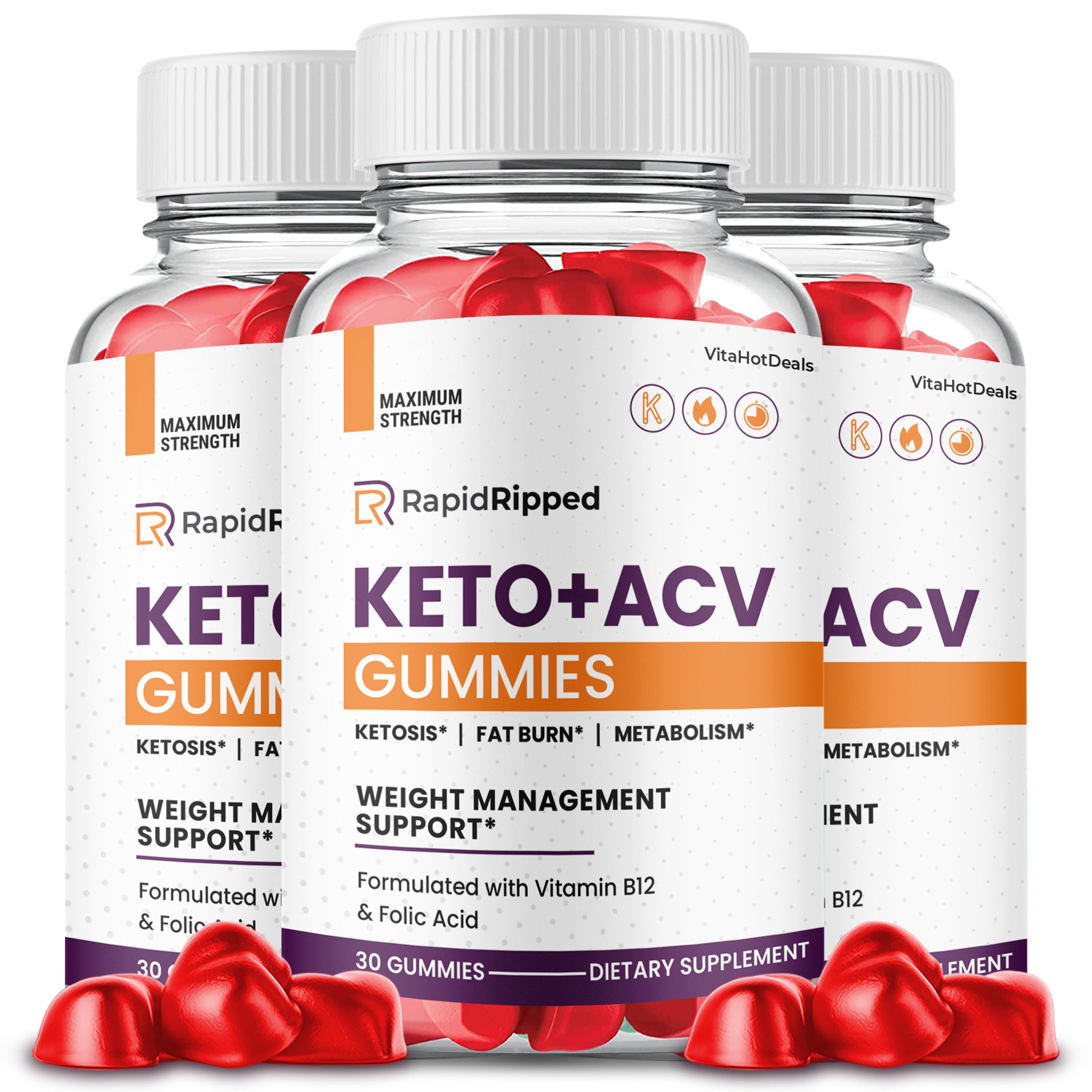 Rapid Ripped Keto ACV Gummies (3 Pack)