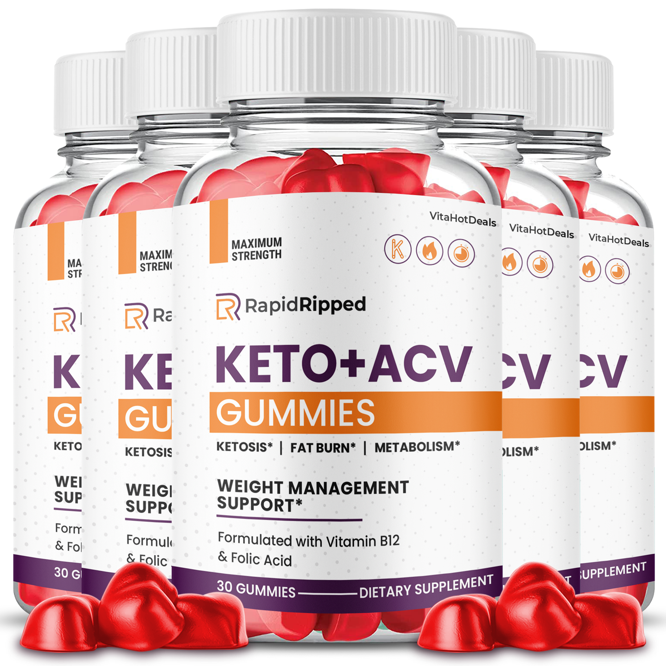 Rapid Ripped Keto ACV Gummies (5 Pack)