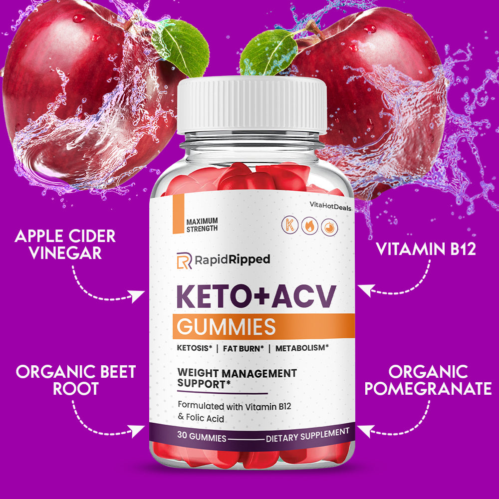 Rapid Ripped Keto ACV Gummies (2 Pack)