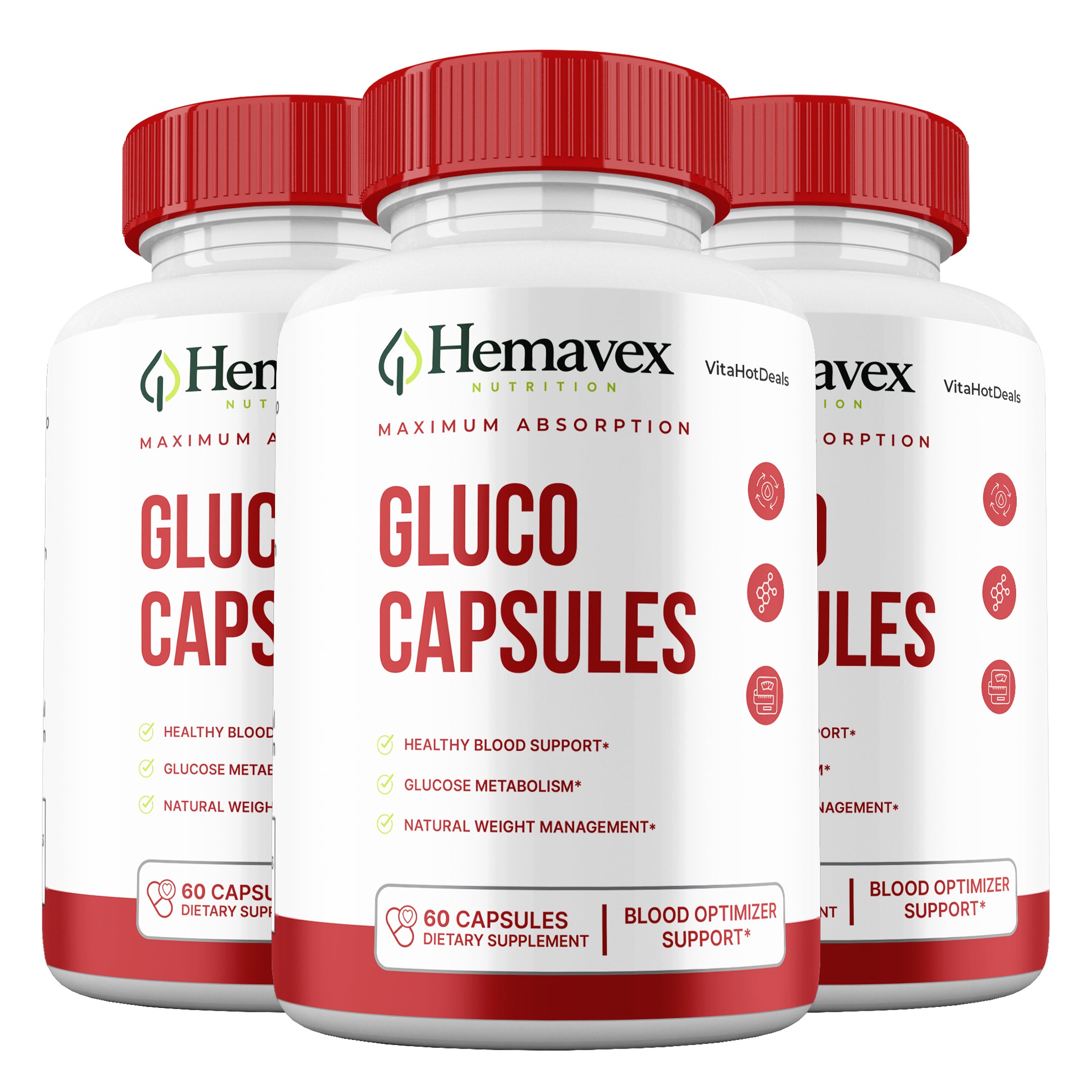 Hemavex Gluco Capsules (3 Pack)