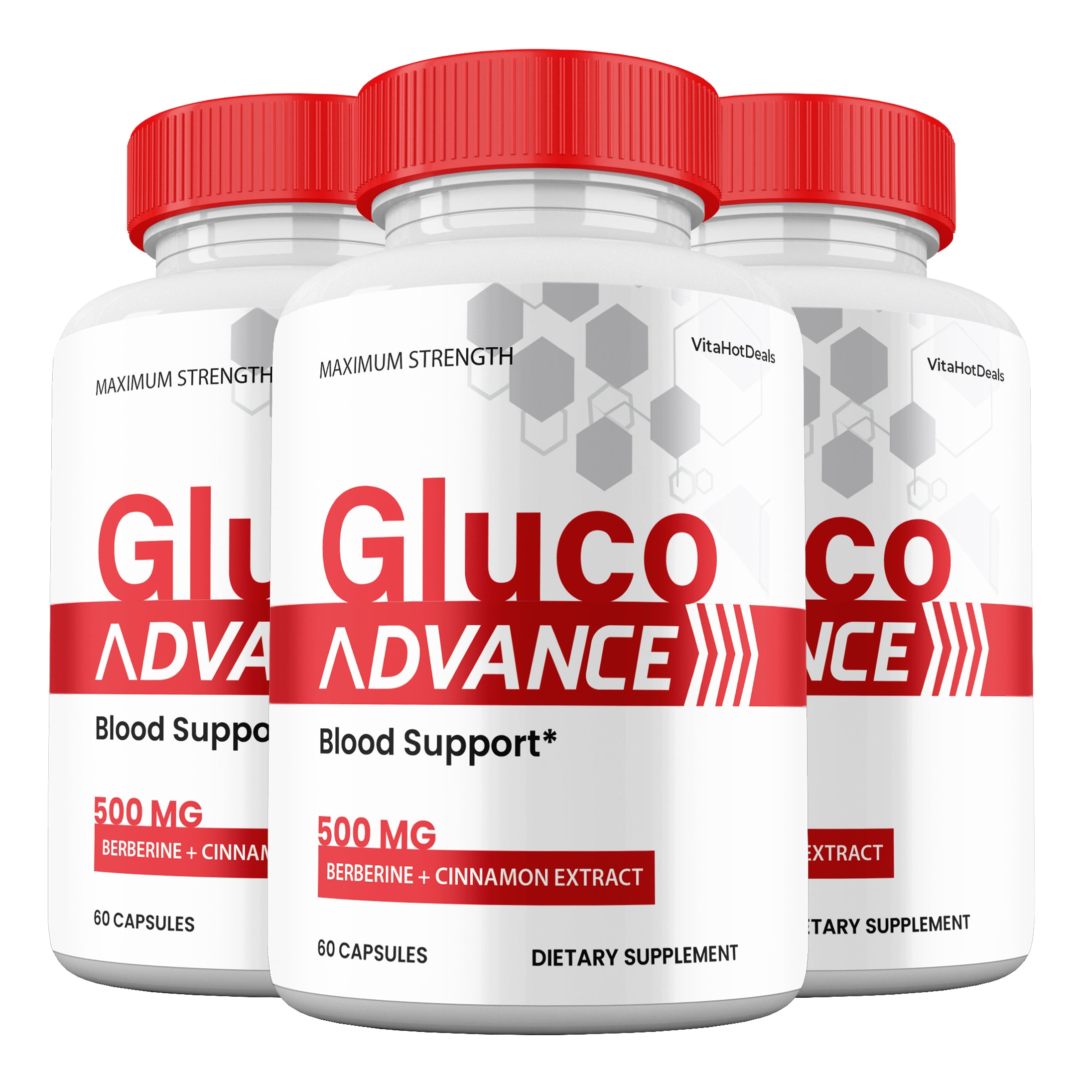 Gluco Advance Blood Support Capsules (3 Pack)