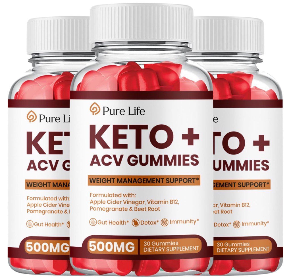 (3 Pack) Pure Life Keto ACV Gummies - Vita Hot Deals