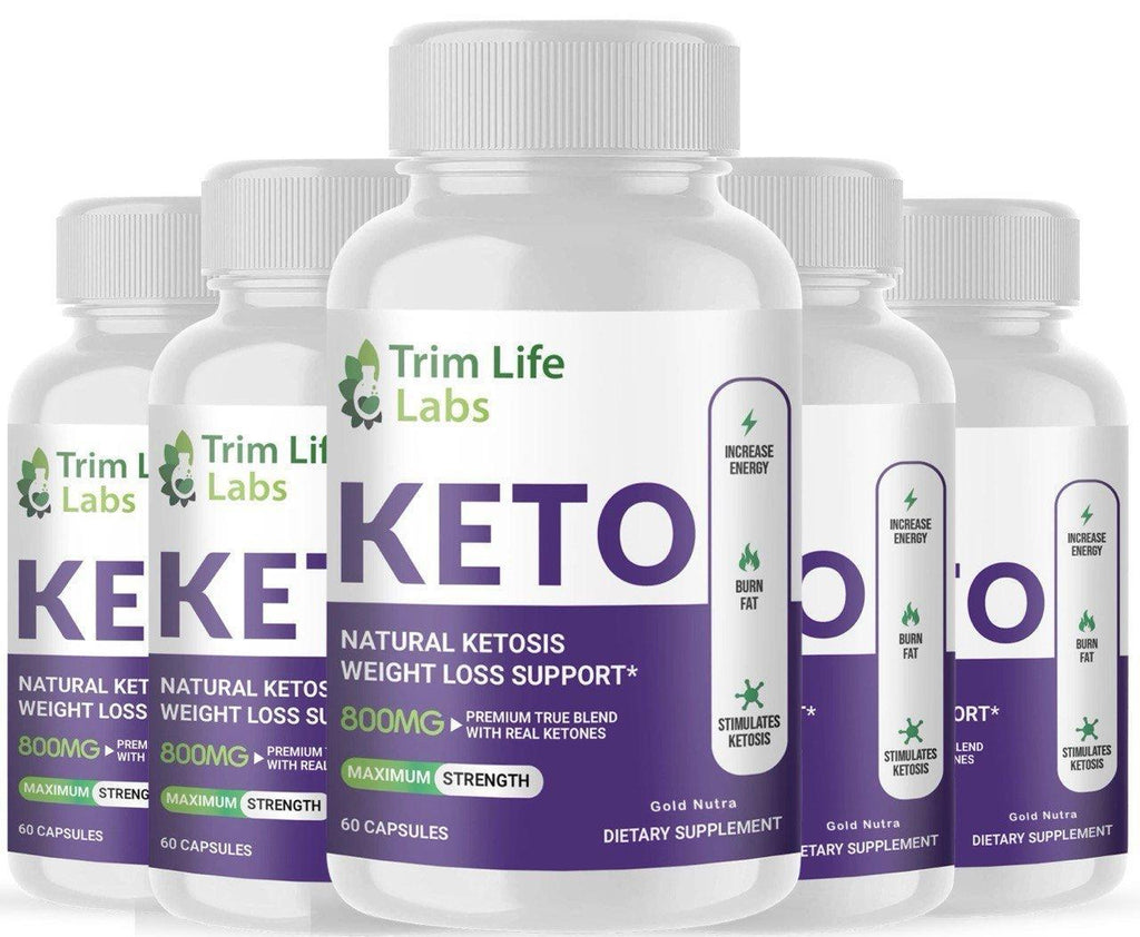 (5 Pack) Official Trim Life Keto Pills, - Gold Nutra